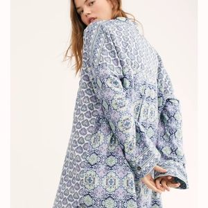Free People Oversized Indigo Holibabe Button Down